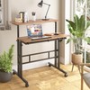 VECELO Mobile Small Standing Desk Adjustable Height, Computer Workstations with