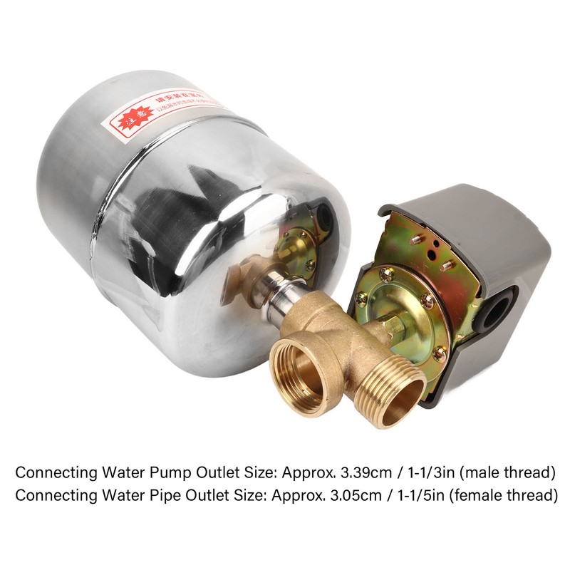 Water Pump Pressure Switch Stainless Steel Pressure Tank Copper 4