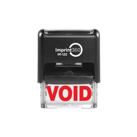 Imprint 360 AS-IMP1019 - Void, Heavy Duty Commerical Quality Self-Inking Rubber Stamp, Red Ink, 9/16" x 1-1/2" Impression Size, Laser Engraved for Clean, Precise Imprints