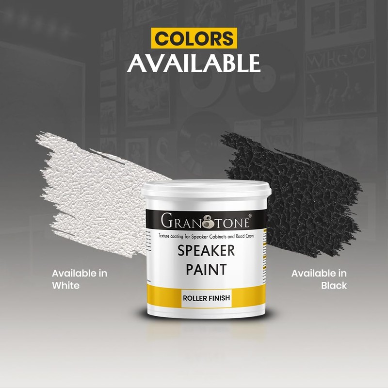GRANOTONE Speaker Paint Black 1 Quart Texture Coating for Speaker