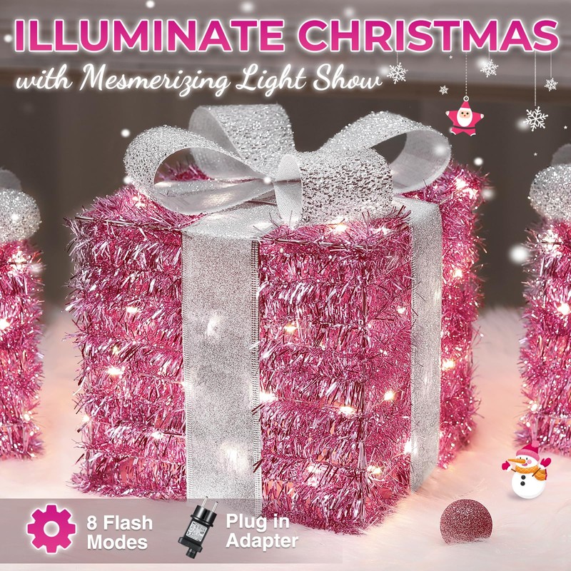 Quntis LED Gift Box Christmas Decoration