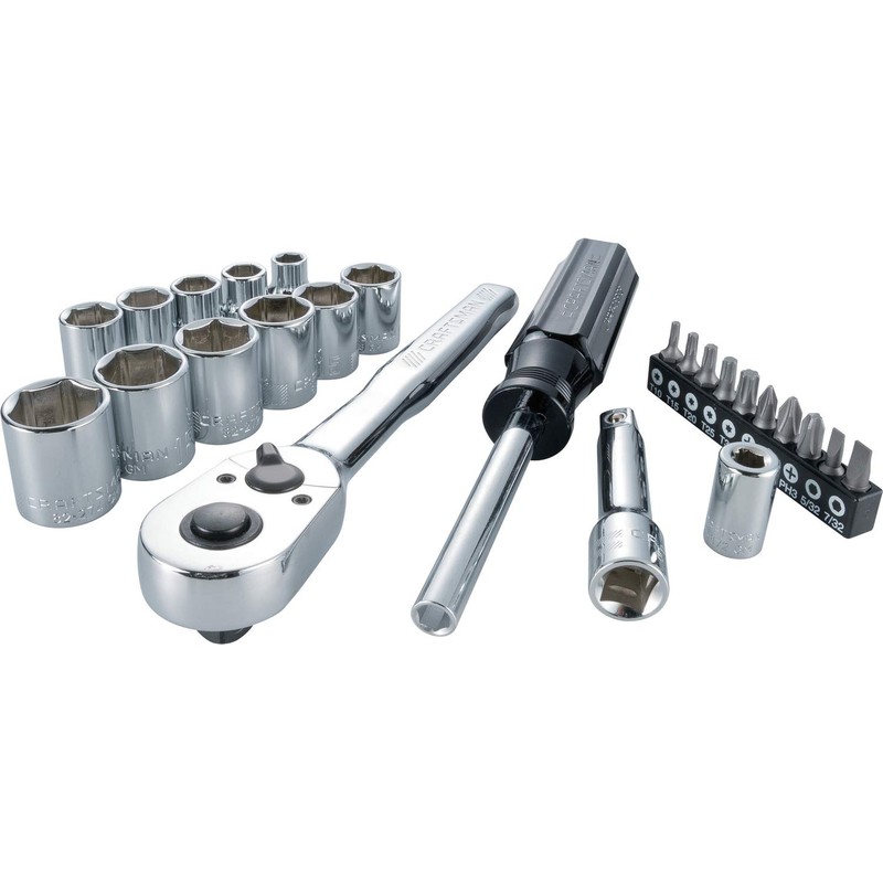 CRAFTSMAN Socket Set, Nano Metric, 3/8" Drive, 24Piece (CMMT12011)