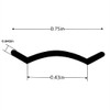 3/4" RV Vinyl Trim Molding Insert Black for RV Camper
