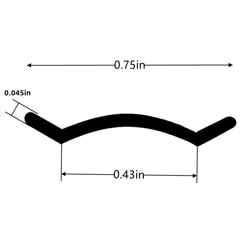 3/4" RV Vinyl Trim Molding Insert Black for RV Camper