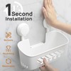 LEVERLOC Shower Caddy Suction Cup 2 Pack, Shower Organizer Removable