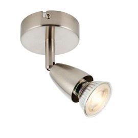 Endon Lighting G2521013 Amalfi Single 50W Satin Nickel Effect Plate Indoor Spot Light