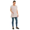 Ladies Dogtooth Buttons Through Design Piping Tabard Apron Overalls Front