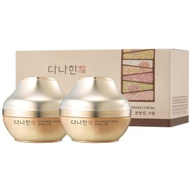 DANAHAN Bon Yeon Jin Korean Red Ginseng Face Cream Duo Set - Intensive Anti-Aging Moisturizer with Ceramide Squalane for Deep Wrinkle and Fine Lines Improvement Firming Nourishing, 1.69 oz. + 1.69 oz.