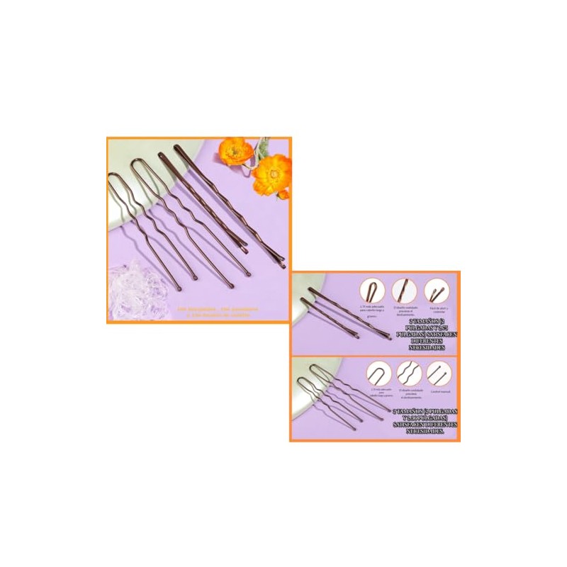 100 Horquillas para Cabello, 100 Pasadores para de 2 Pulgadas,
