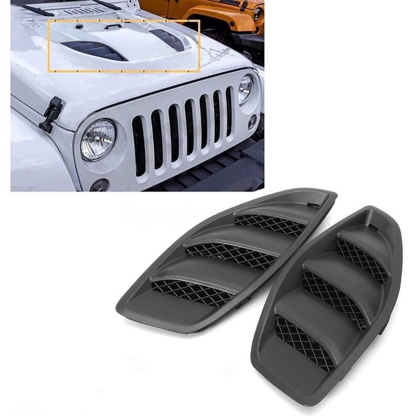Flash2ning Hood Vent Cover ABS Plastic Fit for Jeep JK