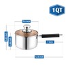 P&P CHEF 1 Qt Sauce Pan with Lid, Small Stainless