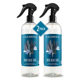 Caldrea Linen and Room Spray Air Freshener, Made with Essential Oils, Plant-Derived and Other Thoughtfully Chosen Ingredients, Basil Blue Sage, 16 Fl Oz (Pack of 2)