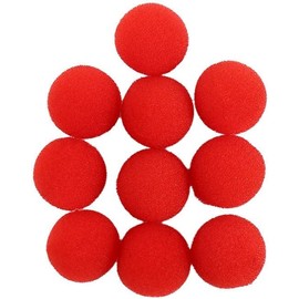 10Pcs Red Sponge Balls Soft Magic Tool Sponge Balls,Lightweight Mini Sponge Balls Magic Street Classical Comedy Trick Props Magic Kits and Accessories Novelty and Gag，Novelty and Gag Toys(2.5cm)