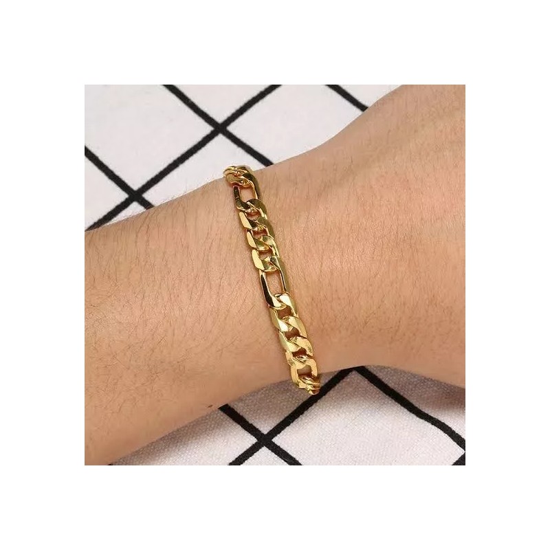 Dtup Esclava De Oro Acero Inoxidable Dorado Cadena Cubana