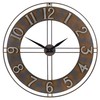 Old Oak 30-Inch Large Metal Decorative Rusty Wall Clock with