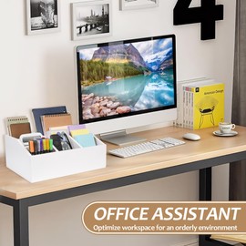 YUBAMIN Mail Organizer Countertop, Magazine Display Holder Desk Mail Organizer, Mail Sorters Organizers or Bill Organizer for Desk Accessories, Pencil Holder Magazine File Holder with 6 Compartments