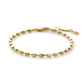 Ana Luisa 14K Gold Plated Chain Bracelet - Dainty Gold Bracelet - Jill Interlocking Circles and Colette Gold Chain Styles - Hypoallergenic, Water-Resistant & Tarnish-Free Bracelet - Adjustable Length (Colette Chain)