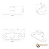 Dreamprint 15x Guy Hooks 2-Hole Galvanised Steel Tarpaulin Hook Hole