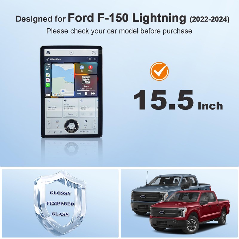 BSTW 2024 F150 Lightning Screen Protector for 2022-2024 Ford F-150