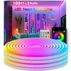Bvokon 100FT (2 Rolls 50FT) Neon Rope Lights,Flexible Led Rope