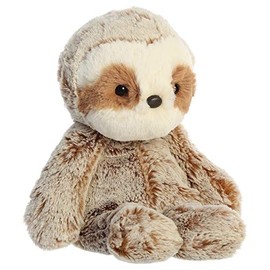 Aurora® Snuggly Sweet & Softer™ Sloth Stuffed Animal - Comforting Companion - Imaginative Play - Brown 9 Inches