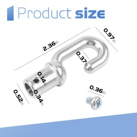 Drive Hook for Skylight, Metal Hook Adapter Replacement for Velux Skylight ZCT 300 6'-10' Manual Telescopic Rod Hook, Awning Crank Handle Pole Hook