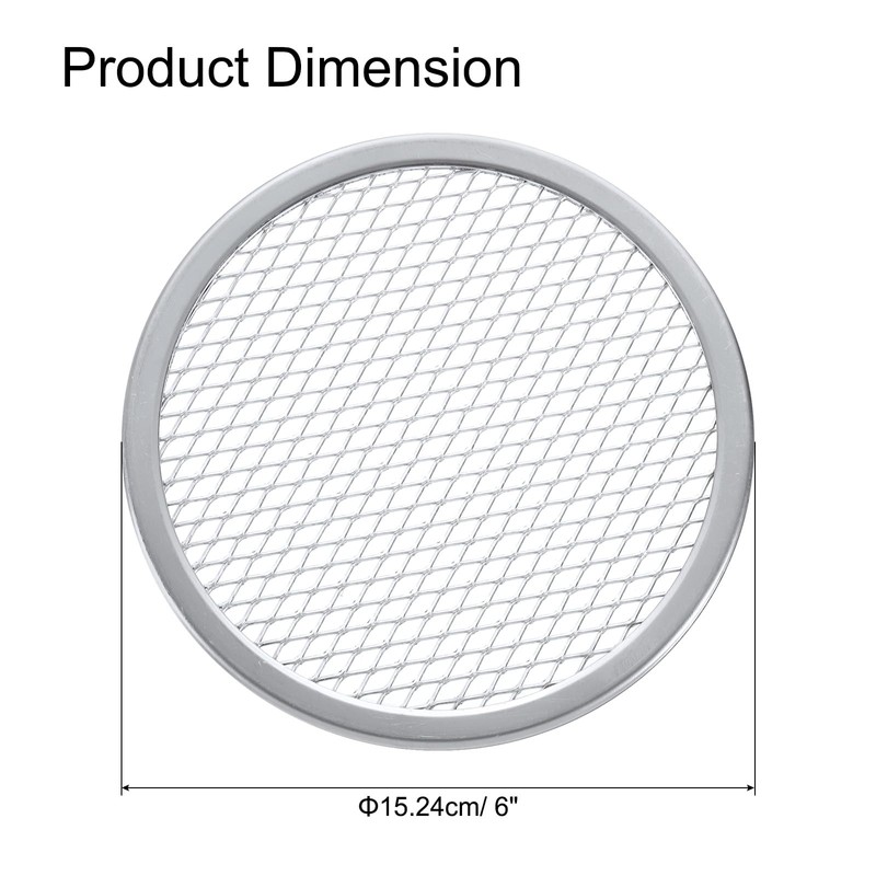 sourcing map Pizza Screen, 6" Restaurant-Grade Aluminum Round Pizza Baking