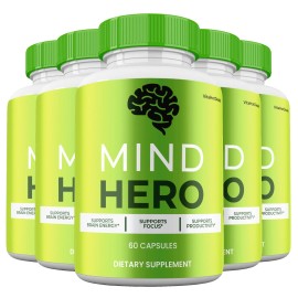 Mind Hero Brain Supplement, Max Strength, MindHero Cognitive Capsules (5 pack)