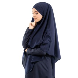 Lamis Hijab - Khimar premium for muslim women top of jilbab (navy blue)