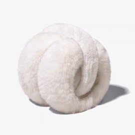 Women Winter Ear Muffs Faux Plush Ear Warmers Outdoor Ear Covers Girls Foldable Fluffy Warmers Earmuffs(White)