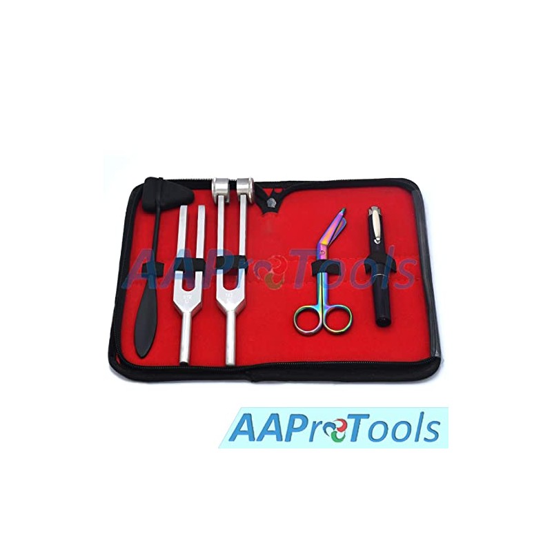 AAProTools Set of 5 pcs Reflex Hammer + Penlight +