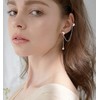 925 Sterling Silver Cuff Earrings Chain for Women Asymmetric Star