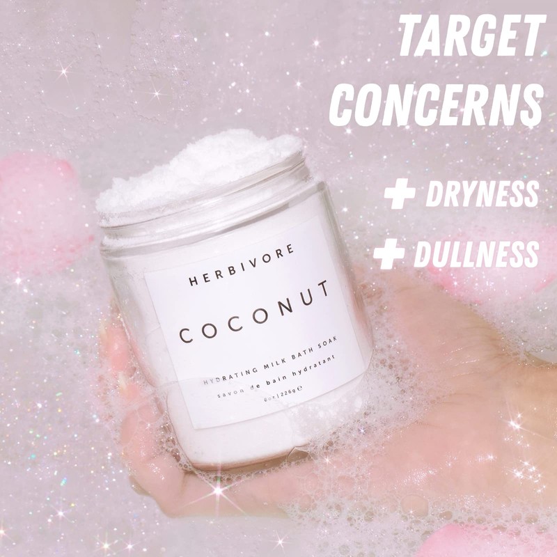 HERBIVORE Coconut Milk Bath Soak | Deeply Hydrating + Skin