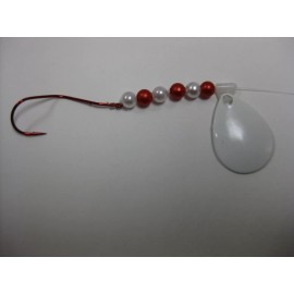 Unbranded  Walleye Red Slow Death Hook Spinner Blade Blades Rigs (White)