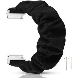 Lamshaw Compatible for Embr Wave 2 Band, Fabric Elastic Scrunchie Elastic Women Cute Replacement Straps Compatible with Embr Wave 2 Thermal Wristband (Black)