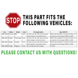 Goodyear Brakes PRK40657F | Front Premium Brake Kit with Pair (2) of AntiOx Coated Brake Rotors and Ceramic Brake Pads fits Chrysler 300 21-05; Dodge Challenger 20-09, Charger 21-06, Magnum 08-05