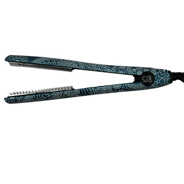 CAJ Beauty Flip & Bend Style Iron in Sapphire Paisley,