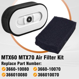 3660-10080 Air Filter Kit Fits for Multiquip Mikasa MTX40 MTX50 MTX60 MTX70 MTX80 MTX90 Tamper Rammer, Replaces 3660-10070 Air Filters