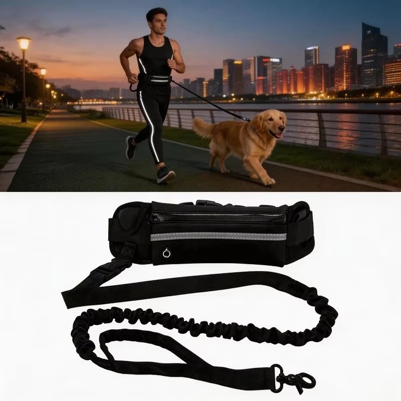 PawComfort Dog Leash Hands Free – Reflective Bungee Cord with