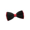 DQT New Plain Black & Red Mens Bow Tie