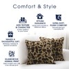 Cheer Collection Set of 2 Leopard Print Throw Pillows -