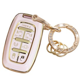 Kepdul for Chrysler Key Fob Cover Key Protective Key Shell Holder Accessories Fit for Chrysler Pacifica 7 Button for 2017-2024 Touring, Pinnacle, Limited (Pink)