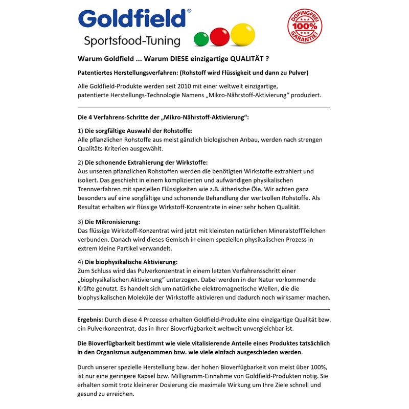 Goldfield Crea Force XL | Creatine Capsules High Dose |