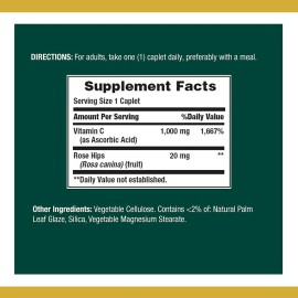 PINK Vitamin C + Rose Hips by Nature’s Bounty.  1,000 mg 100 Caps