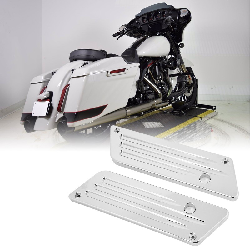 2 Pcs Saddlebag Latch Covers Saddle Bag Outer Lid Hinge