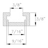 POWERTEC 71373 Double-Cut Profile Universal T-Track (48") W/Double Cut Profile