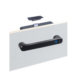 ZRD Smart Nightstand DIY Kit, Black Handle with Fingerprint Drawer Lock, Hidden Gun Safe Furniture for Nightstand, Dresser, Closet, Desk with Drawer