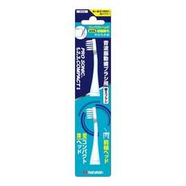 Maruman Prosonic Compact Replacement Brush for Sonic Vibration Toothbrushes, Pack of 2 x 4