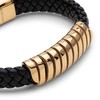 SERASAR Mens Bracelets 20cm Gold Gift-Box Genuine-Leather Cowhide Braided Adjust-Able