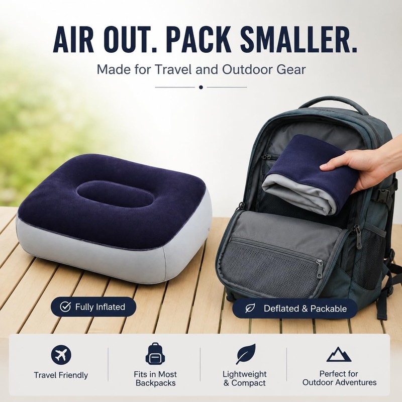 Soyinht 1PC Inflatable Seat Cushion, 37 x 30 x 20cm,